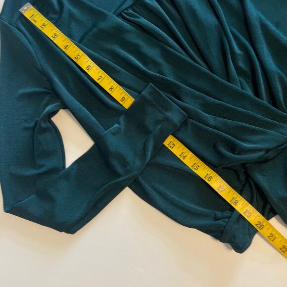 Intimately Free People Turnt Bodysuit Top Womens Medium Pine Green Faux Wrap - Picture 10 of 10